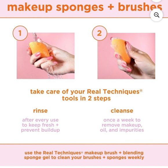Real Techniques Miracle Mixing Sponge / Makeup Sponge & Silicone Applicator - Picture 13 of 13
